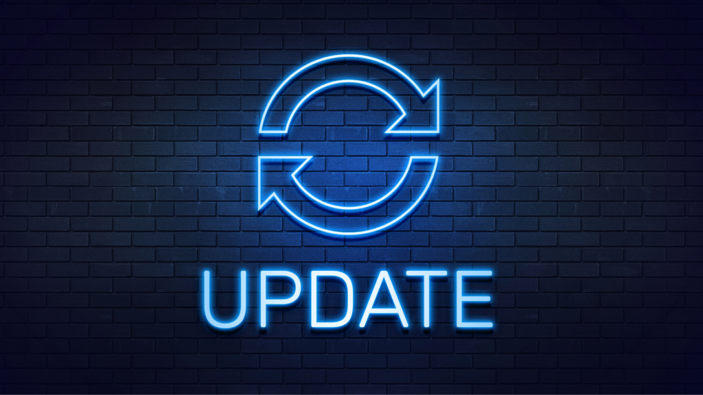 Neon update sign